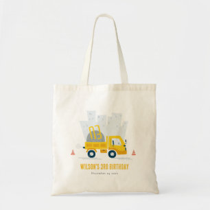 Dump Truck Construction Vehicle Kids Birthday Tote Bag