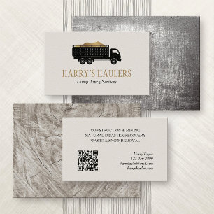 Dump Truck Hauling Business Card
