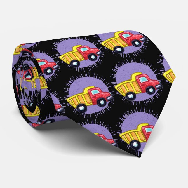 Dump Truck mens tie (Rolled)