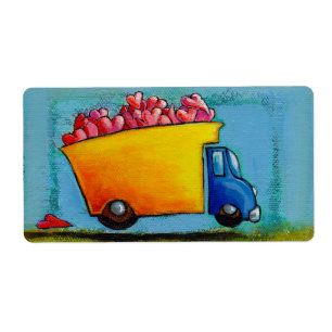 Dump truck of love hauling hearts fun unique art