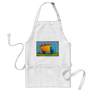 Dump truck of love hauling hearts fun unique art standard apron