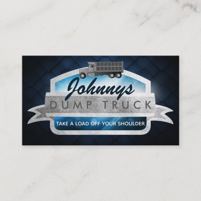 Dump Truck Slogans Business Cards (Front)