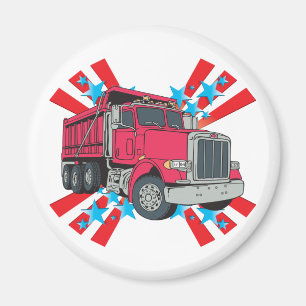 Dump Truck Stars Magnet