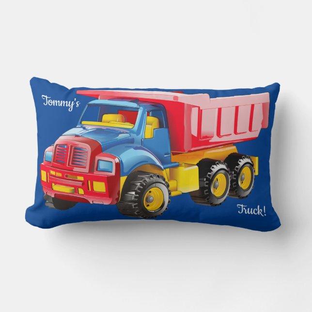 Dump Truck Toy Lumbar Cushion (Front)