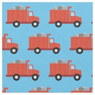 Dump Trucks Cute Boys Kids Fabric