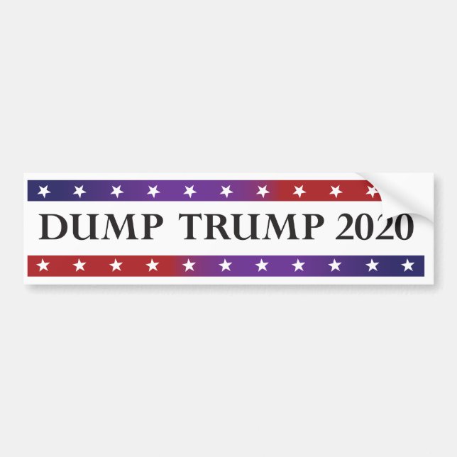Dump Trump 2020 Bumper Sticker (Front)
