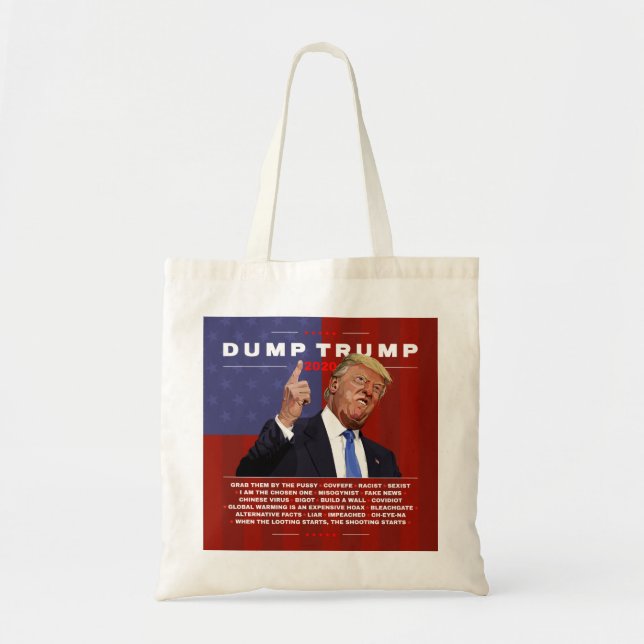 Dump Trump 2020 illustration Tote Bag (Front)