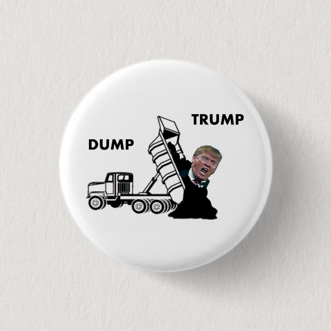 Dump Trump 3 Cm Round Badge (Front)