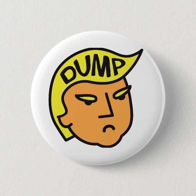 Dump Trump 6 Cm Round Badge (Front)