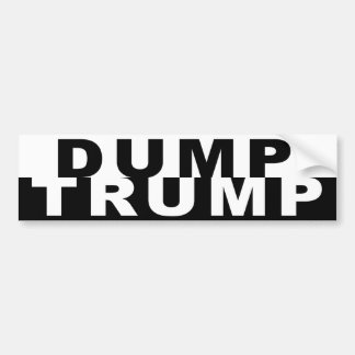 Dump Trump B&W Bumper Sticker