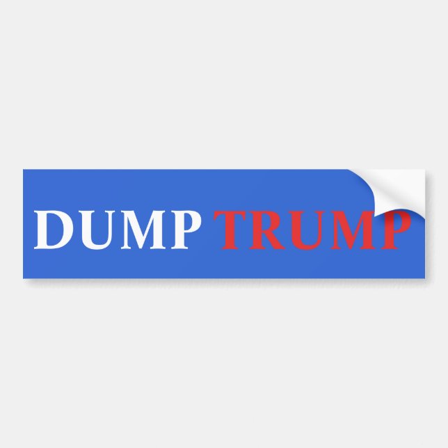 Dump Trump Bumper Sticker (Front)