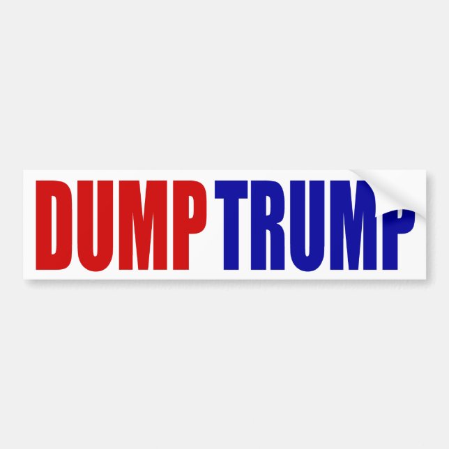 “DUMP TRUMP” BUMPER STICKER (Front)