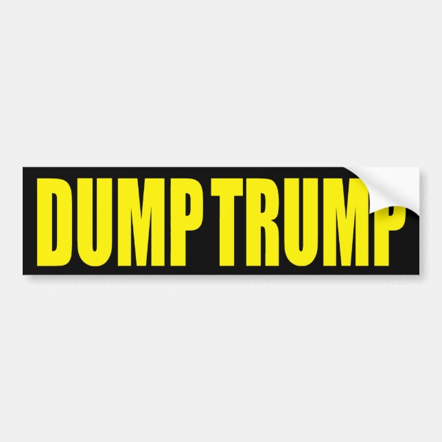 “DUMP TRUMP” BUMPER STICKER (Front)
