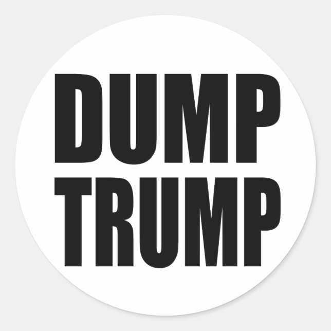 "DUMP TRUMP" CLASSIC ROUND STICKER (Front)