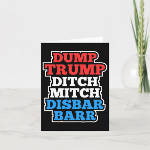 Dump Trump Ditch Mitch Disr Rr Cool Resist Protest Card