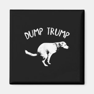 Dump Trump Dog Pooping Magnet