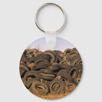 Dumped old tyres key ring