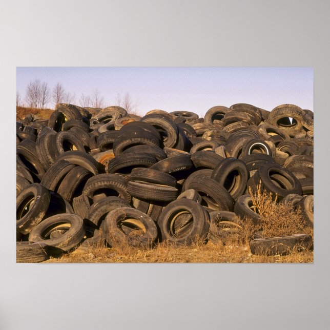 Dumped old tyres poster (Front)