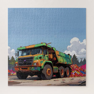 Dumping the Bricks - Big-Rig Haul Truck Jigsaw Puzzle