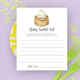 Dumpling baby shower Baby bucket list