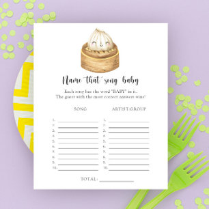 Dumpling baby shower Name that Baby Song