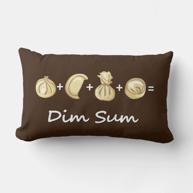 Dumpling + Dumpling + Dumpling  Equals Dim Sum Lumbar Cushion (Front)