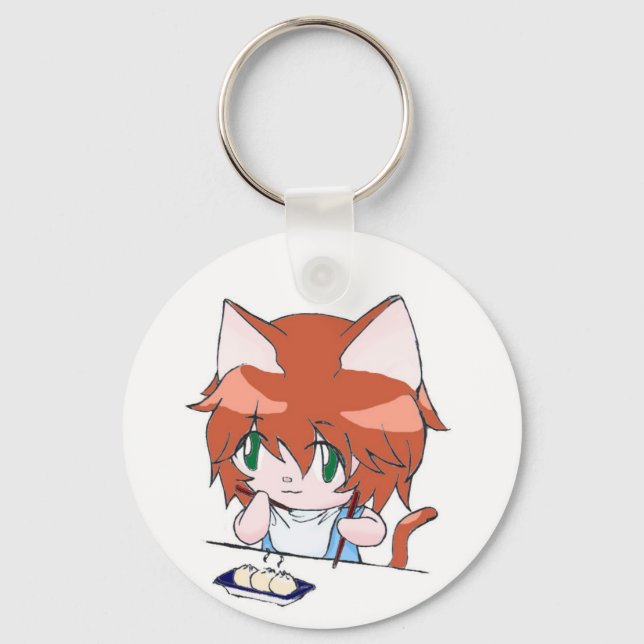 Dumpling Kitten Key Ring (Front)