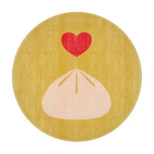 Dumpling Love Longan Glass Cutting Board