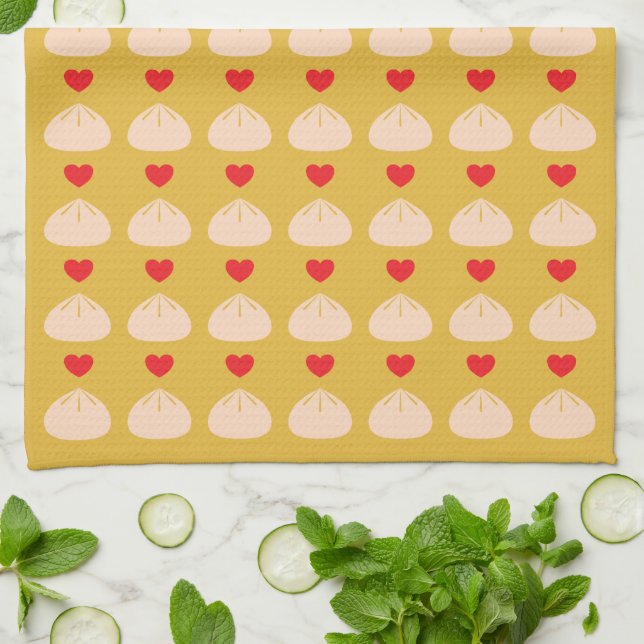 Dumpling Love Longan Kitchen Towel (Folded)