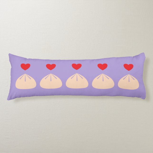 Dumpling Love Ube Body Pillow (Front)