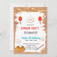 Dumpling party invitation