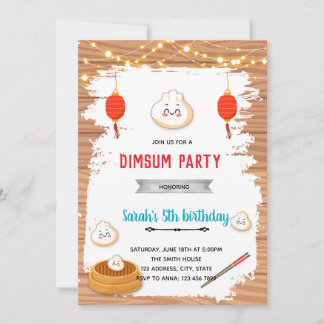 Dumpling party invitation