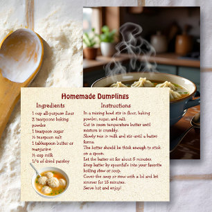 Dumpling Recipe Card
