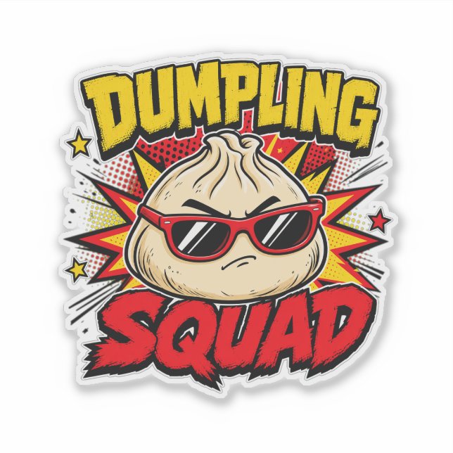 Dumpling Squad Retro Comic Pop Art Foodie Dim Sum (Front)
