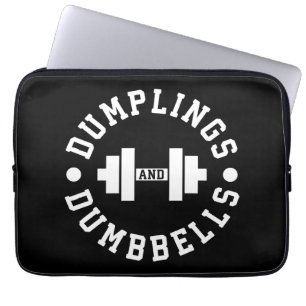 Dumplings and Dumbbells - Bulking - Funny Novelty Laptop Sleeve