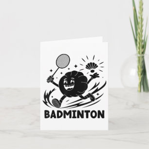 Dumplings Play Badminton Chopstick Wrap Cuisine Sp Card