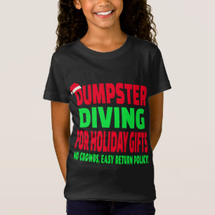 Dumpster Diving Christmas Santa Hat T-Shirt