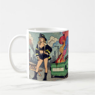 Dumpster fire coffee mug