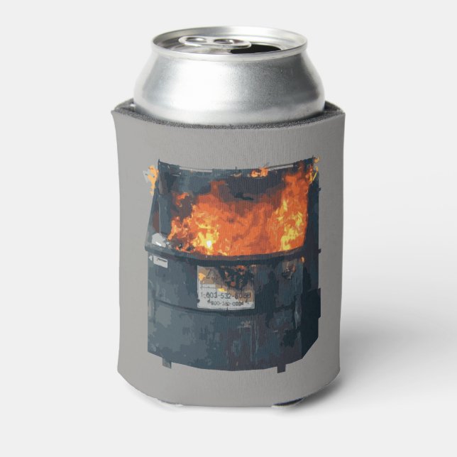 Dumpster Fire - funny hot mess Can Cooler (Can Back)