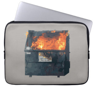 Dumpster Fire - funny hot mess Laptop Sleeve
