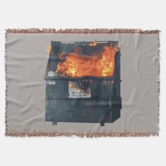 Dumpster Fire - funny hot mess Throw Blanket