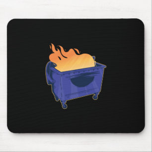 Dumpster fire mouse pad