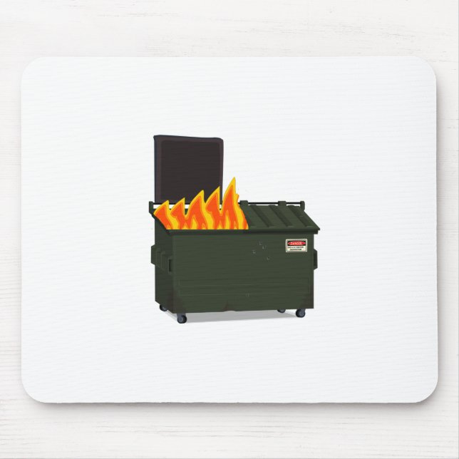 Dumpster Fire Mouse Pad (Front)