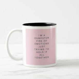 Dumpster Fire of Emotions Two-Tone Coffee Mug