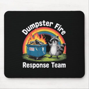 Dumpster Fire Rainbow Racoon Funny Sarcastic Nove Mouse Pad