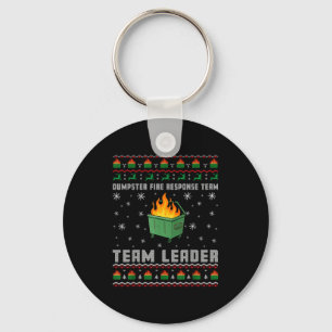 Dumpster Fire Resnse Team Ugly Christmas Sweaters  Key Ring