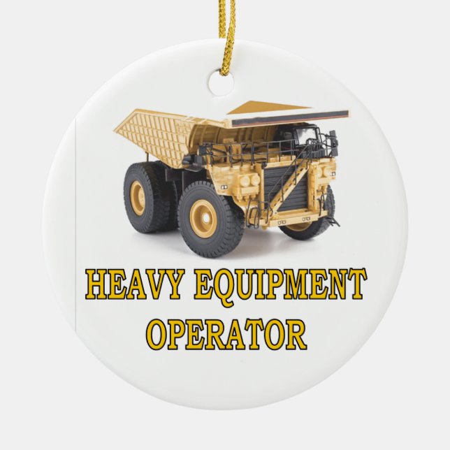 DUMPTRUCK CERAMIC TREE DECORATION (Front)