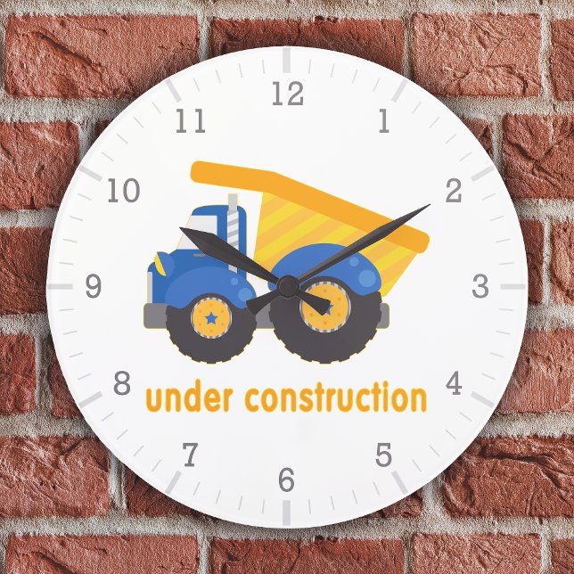 Dumptruck Under Construction Large Clock (Creator Uploaded)