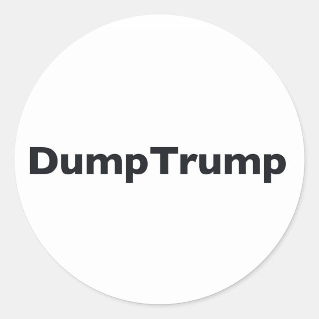 DumpTrump Classic Round Sticker (Front)