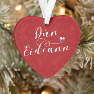 Dùn Èideann Flag Heart, Edinburgh Ornament